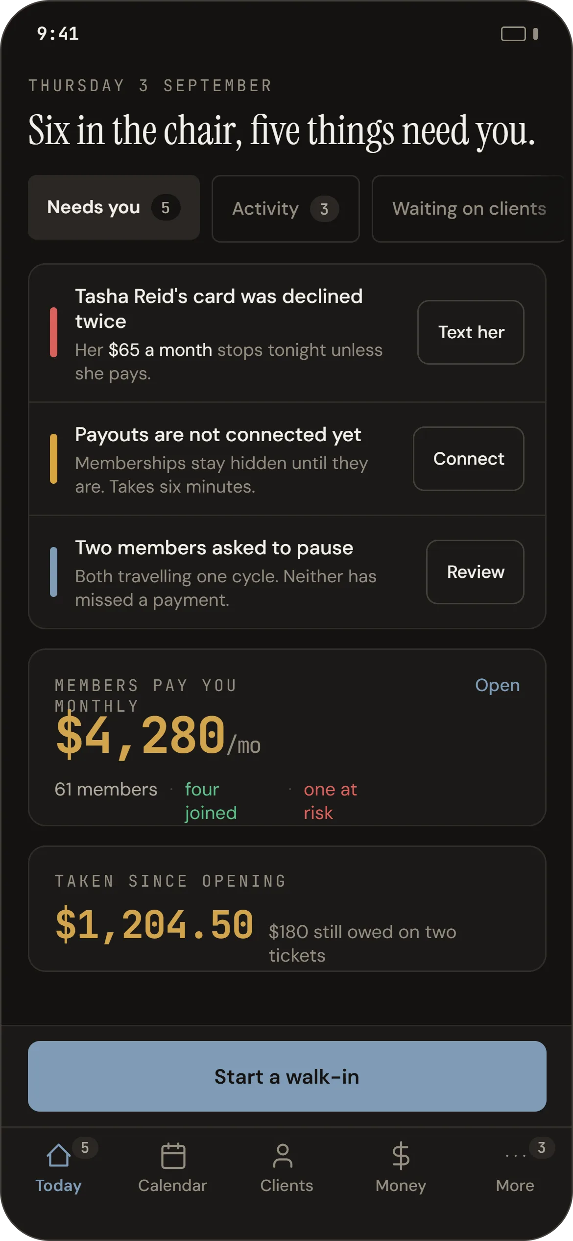 The same day on a phone